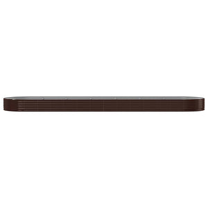 Verzinktes Stahl Hochbeet Braun 600x140x36 cm