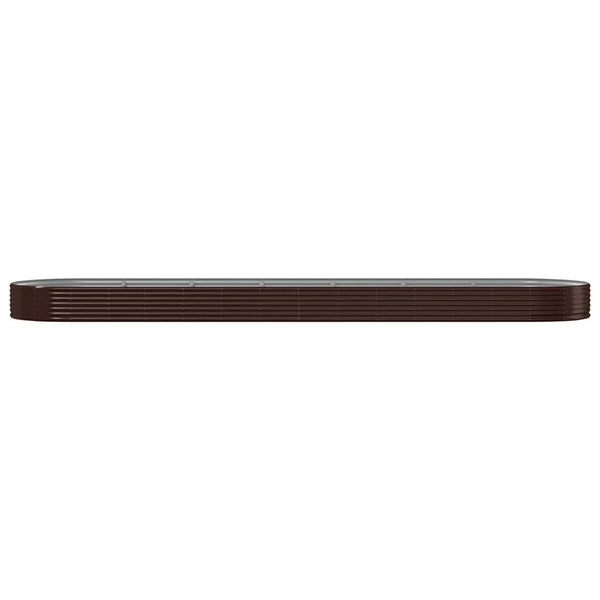 Verzinktes Stahl Hochbeet Braun 600x140x36 cm
