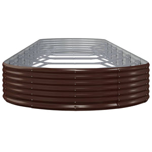 Verzinktes Stahl Hochbeet Braun 600x140x36 cm