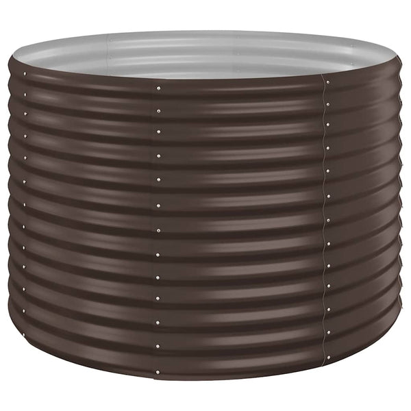Verzinktes Stahl Hochbeet, Braun 100x100x68cm