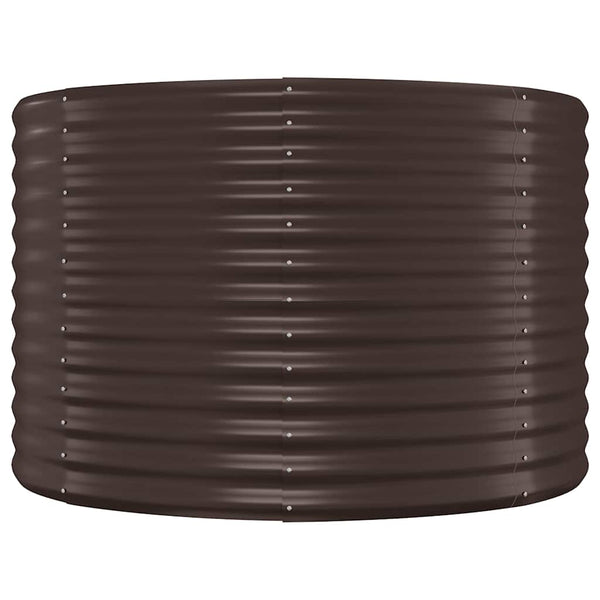Verzinktes Stahl Hochbeet, Braun 100x100x68cm