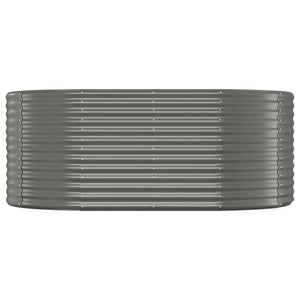 Verzinktes Stahl Hochbeet, 175x100x68 cm, Grau