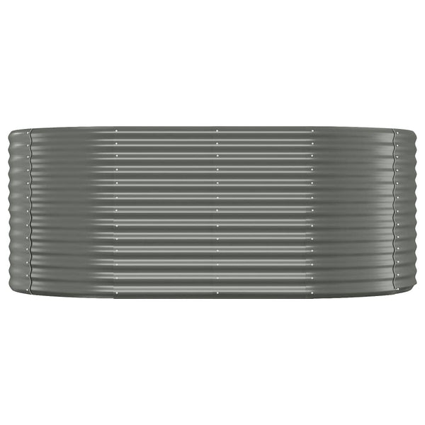 Verzinktes Stahl Hochbeet, 175x100x68 cm, Grau
