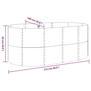 Verzinktes Stahl Hochbeet 175x100x68cm