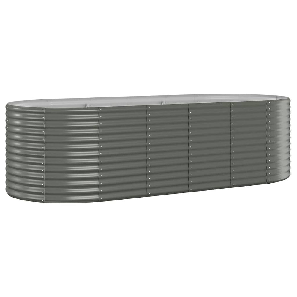 Verzinktes Stahl Hochbeet, 249x100x68 cm, Grau