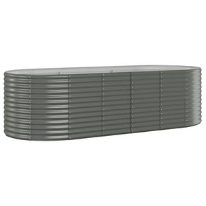 Verzinktes Stahl Hochbeet, 249x100x68 cm, Grau