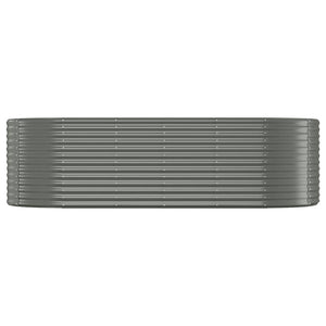 Verzinktes Stahl Hochbeet, 249x100x68 cm, Grau