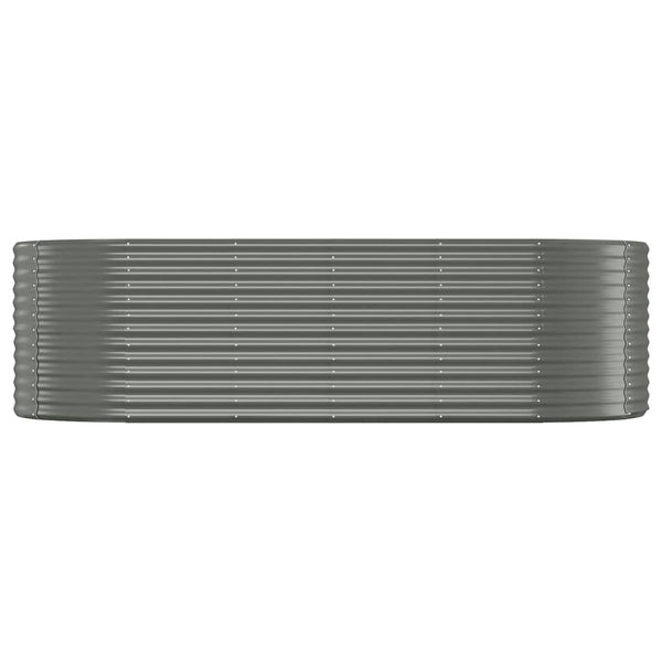 Verzinktes Stahl Hochbeet, 249x100x68 cm, Grau