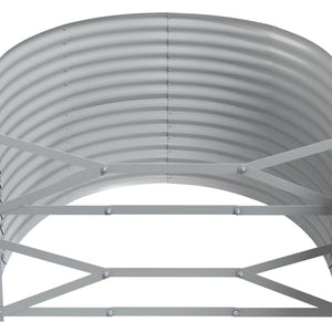 Verzinktes Stahl Hochbeet, 249x100x68 cm, Grau