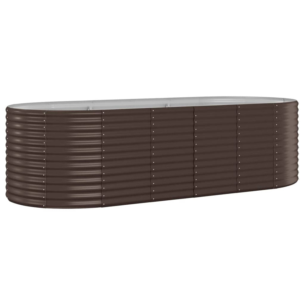 Verzinktes Stahl Hochbeet, 249x100x68 cm, Braun