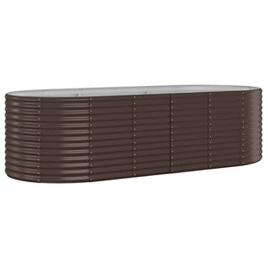 Verzinktes Stahl Hochbeet, 249x100x68 cm, Braun