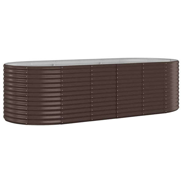 Verzinktes Stahl Hochbeet, 249x100x68 cm, Braun