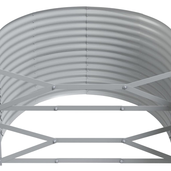 Verzinktes Stahl Hochbeet, 249x100x68 cm, Braun