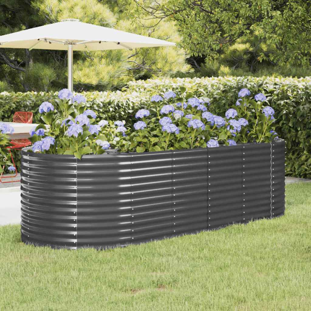 Verzinktes Stahl Hochbeet Anthrazit 249cm