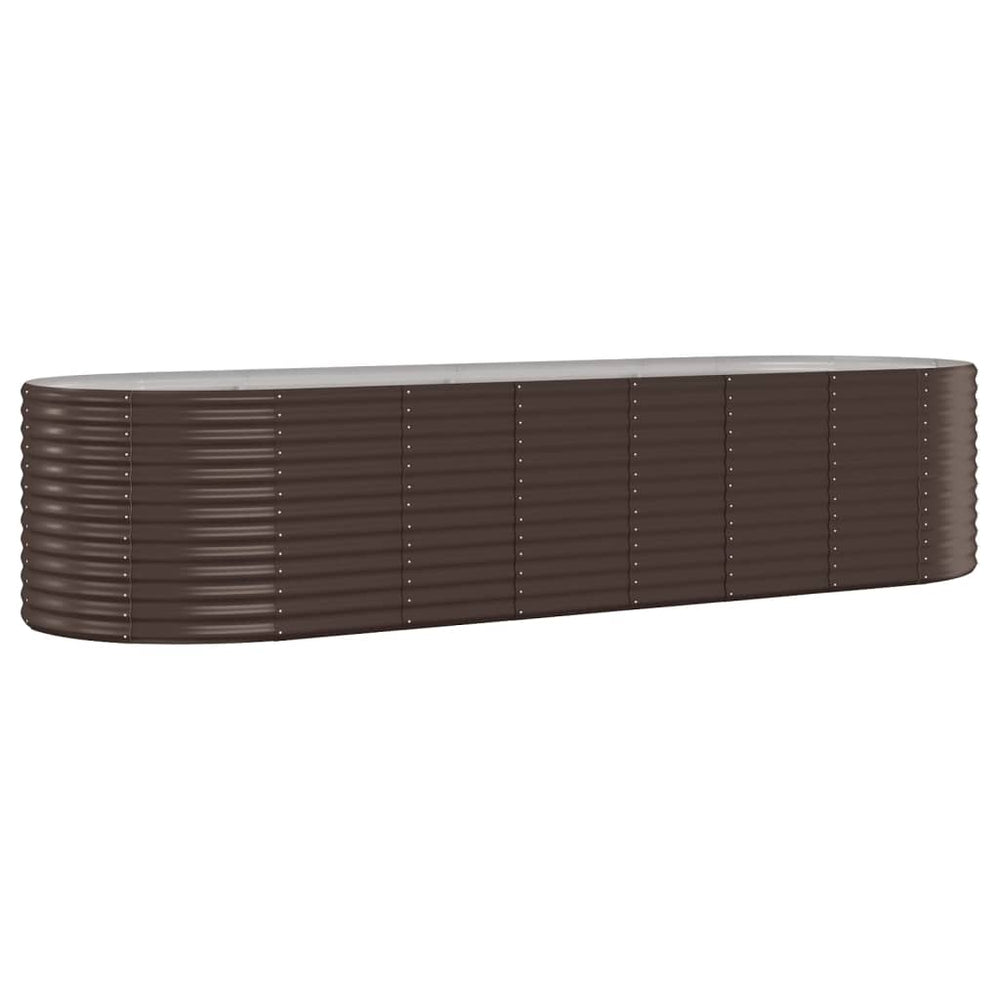 Verzinktes Stahl Hochbeet, 322 cm, Braun
