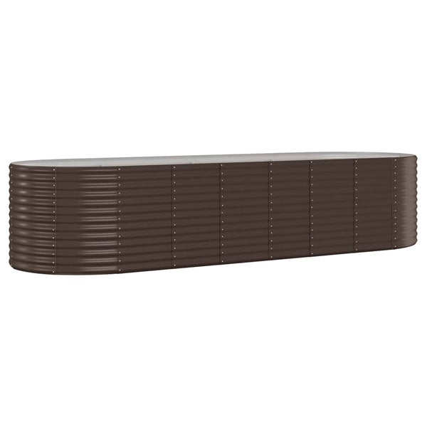Verzinktes Stahl Hochbeet, 322 cm, Braun