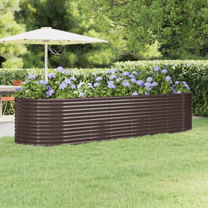 Verzinktes Stahl Hochbeet, 322 cm, Braun