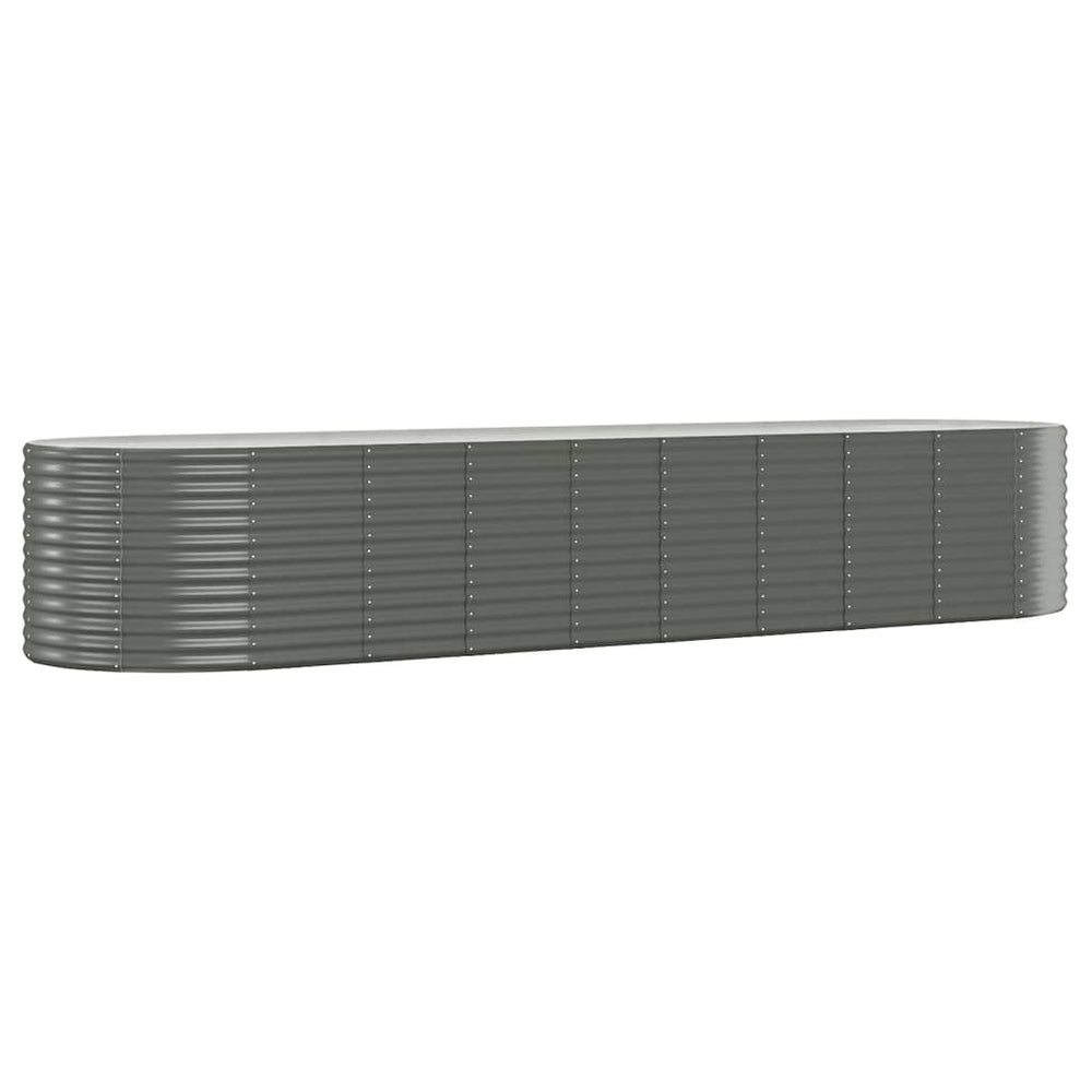 Verzinktes Stahl Hochbeet, 396 cm, Grau
