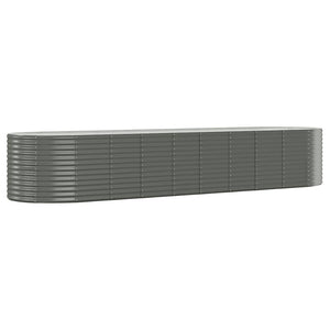 Verzinktes Stahl Hochbeet, 396 cm, Grau