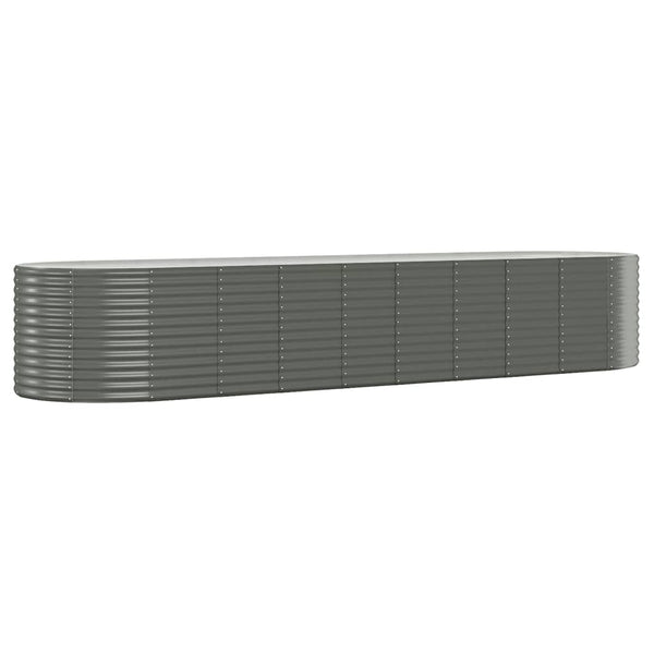 Verzinktes Stahl Hochbeet, 396 cm, Grau