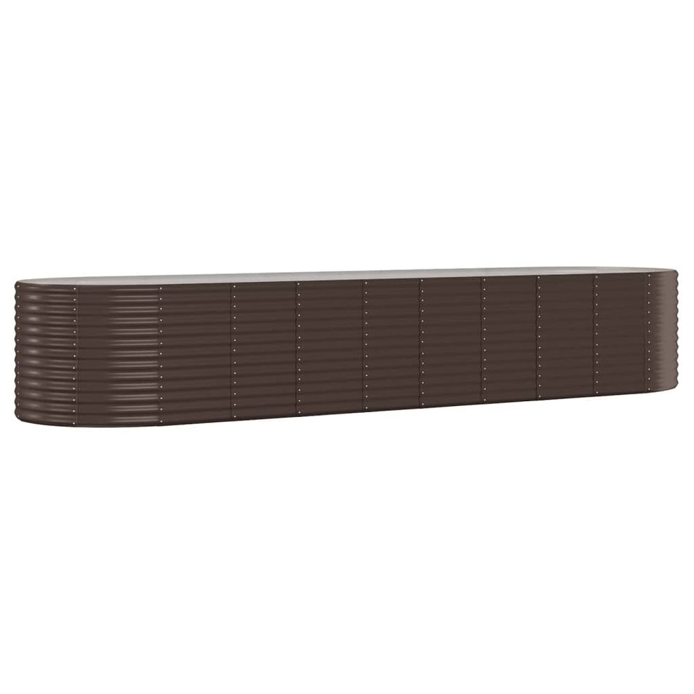 Verzinktes Stahl Hochbeet Braun 396cm