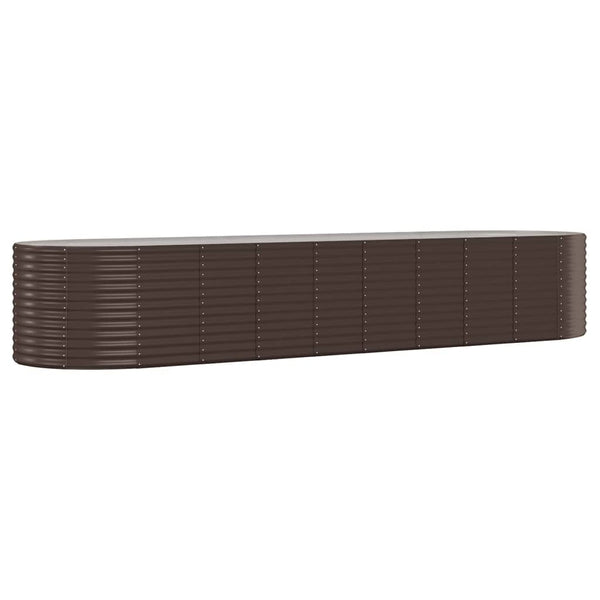 Verzinktes Stahl Hochbeet Braun 396cm