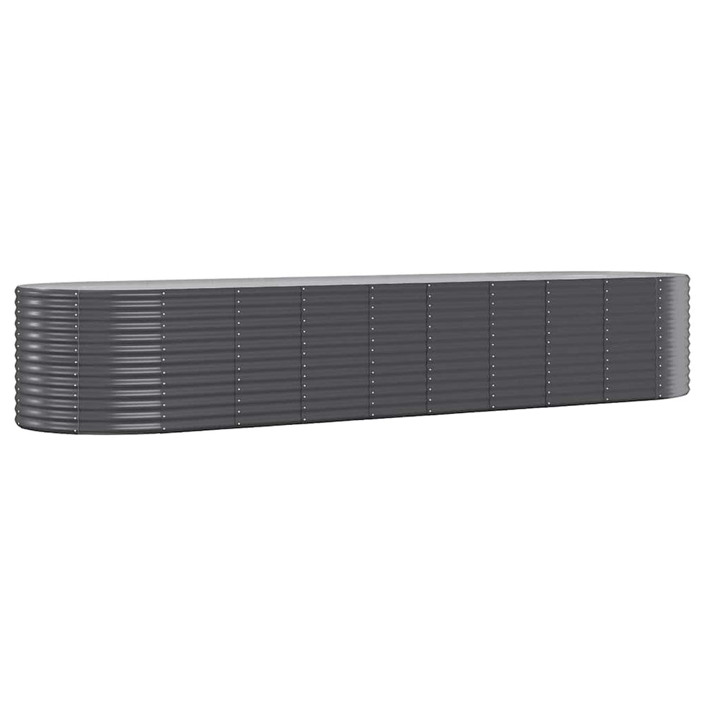 Verzinktes Stahl Hochbeet Anthrazit 396x100x68 cm