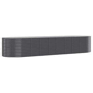 Verzinktes Stahl Hochbeet Anthrazit 396x100x68 cm