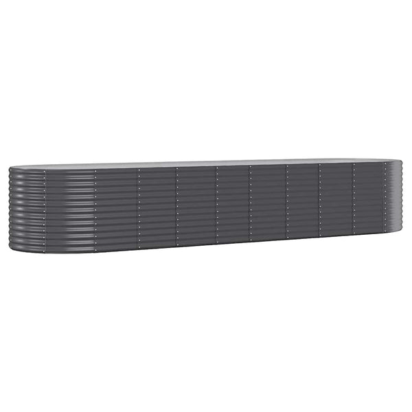 Verzinktes Stahl Hochbeet Anthrazit 396x100x68 cm