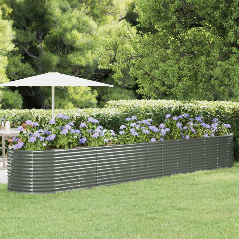 Graues Stahl Hochbeet 507x100x68 cm
