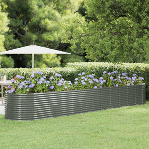 Graues Stahl Hochbeet 507x100x68 cm