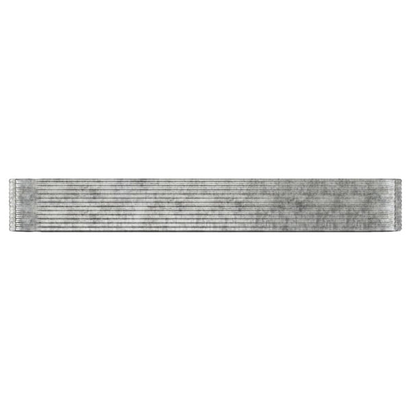 Hochbeet aus pulverbeschichtetem Stahl, 507 cm, Silber