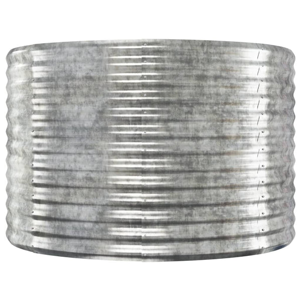 Hochbeet aus pulverbeschichtetem Stahl, 507 cm, Silber