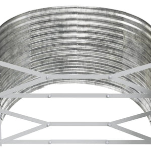 Hochbeet aus pulverbeschichtetem Stahl, 507 cm, Silber