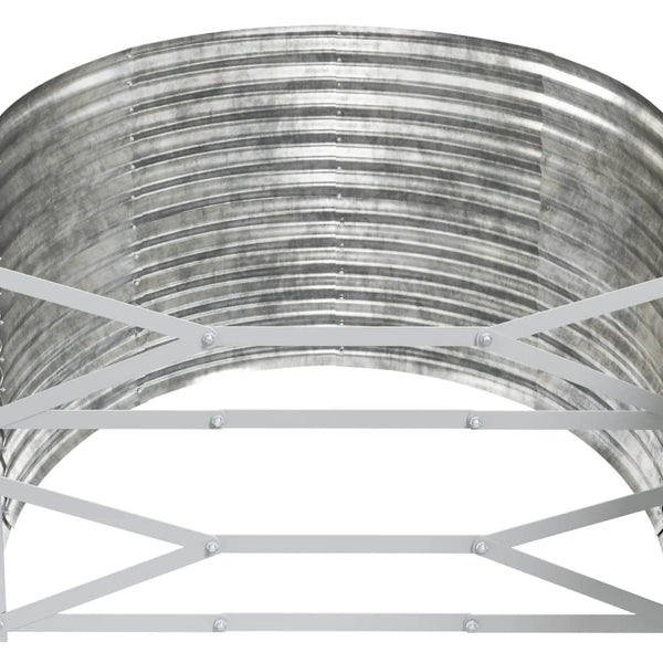 Hochbeet aus pulverbeschichtetem Stahl, 507 cm, Silber