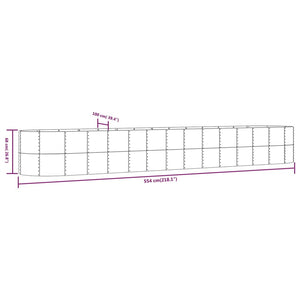 Hochbeet Silbern 554x100x68 cm