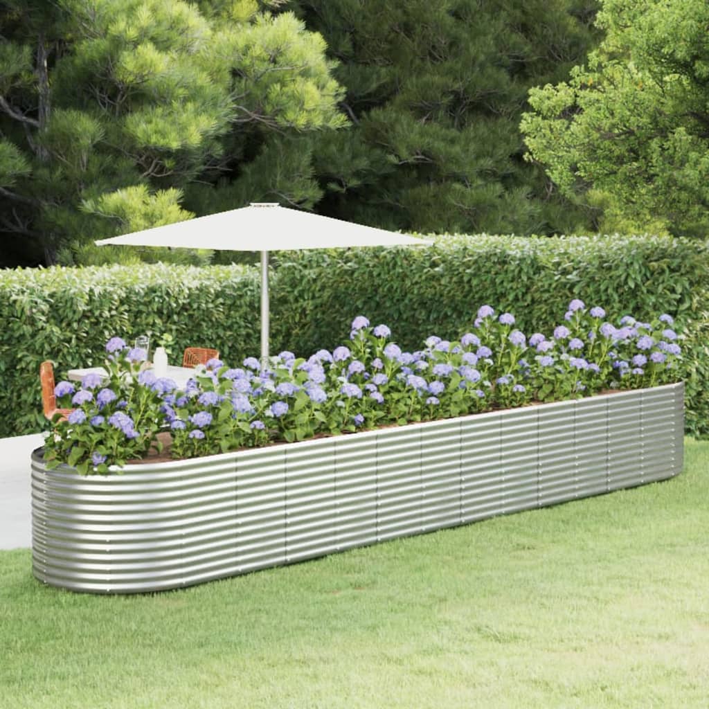 Hochbeet Silbern 554x100x68 cm