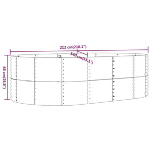 Hochbeet Verzinkt 212x140x68cm