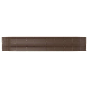 Hochbeet Braun Verzinkter Stahl 367x140x68cm
