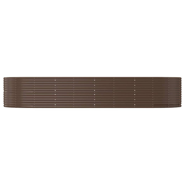 Hochbeet Braun Verzinkter Stahl 367x140x68cm