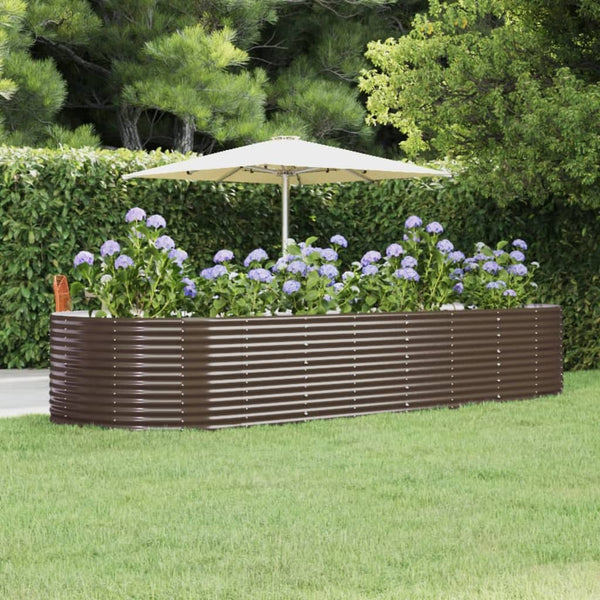 Hochbeet Braun Verzinkter Stahl 367x140x68cm