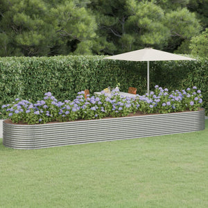 Hochbeet Stahl Silber 584x140x68 cm