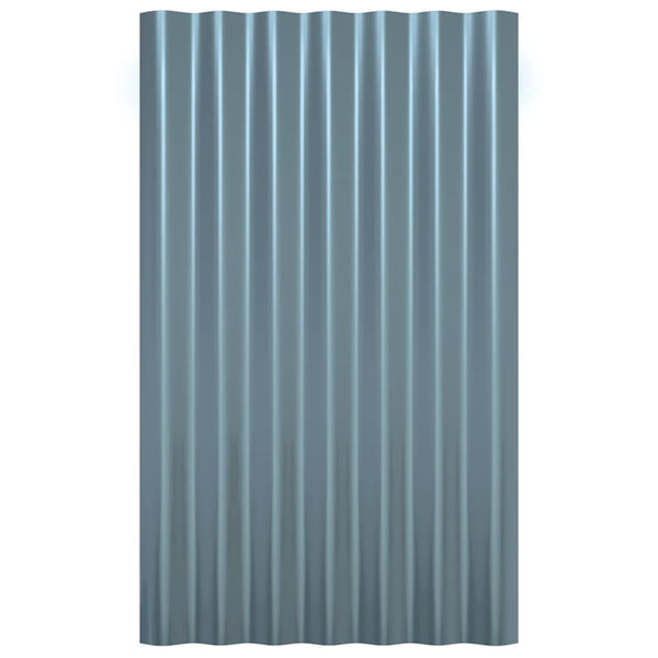 Dachpaneele Grau Verzinkt 60x36cm, 12 Stk.