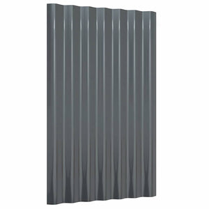 Dachpaneele 12 Stk Verzinkt Anthrazit 60x36 cm