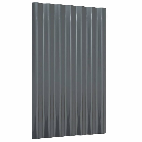 Dachpaneele 12 Stk Verzinkt Anthrazit 60x36 cm