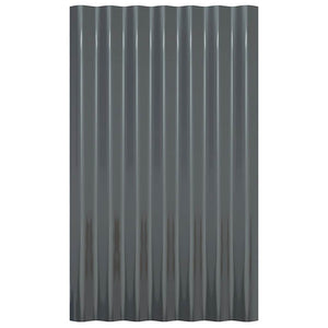 Dachpaneele 12 Stk Verzinkt Anthrazit 60x36 cm