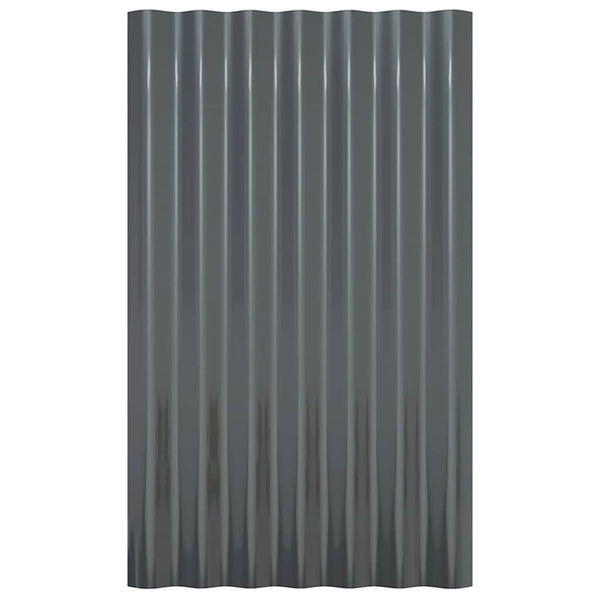 Dachpaneele 12 Stk Verzinkt Anthrazit 60x36 cm