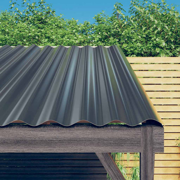 Dachpaneele 12 Stk Verzinkt Anthrazit 60x36 cm