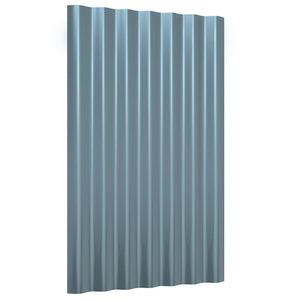 Dachpaneele 60x36 cm, 36 Stk. Grau Verzinkt