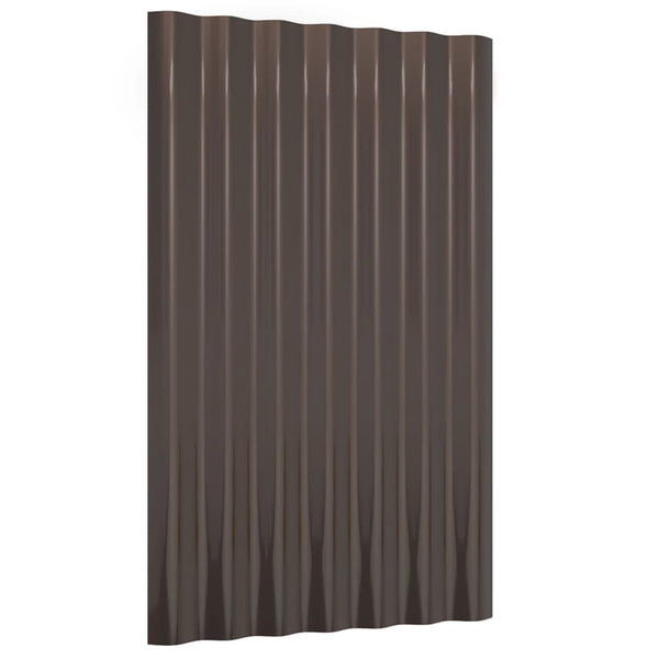 Dachpaneele 60x36cm, Verzinkt, Braun, 36 Stk.